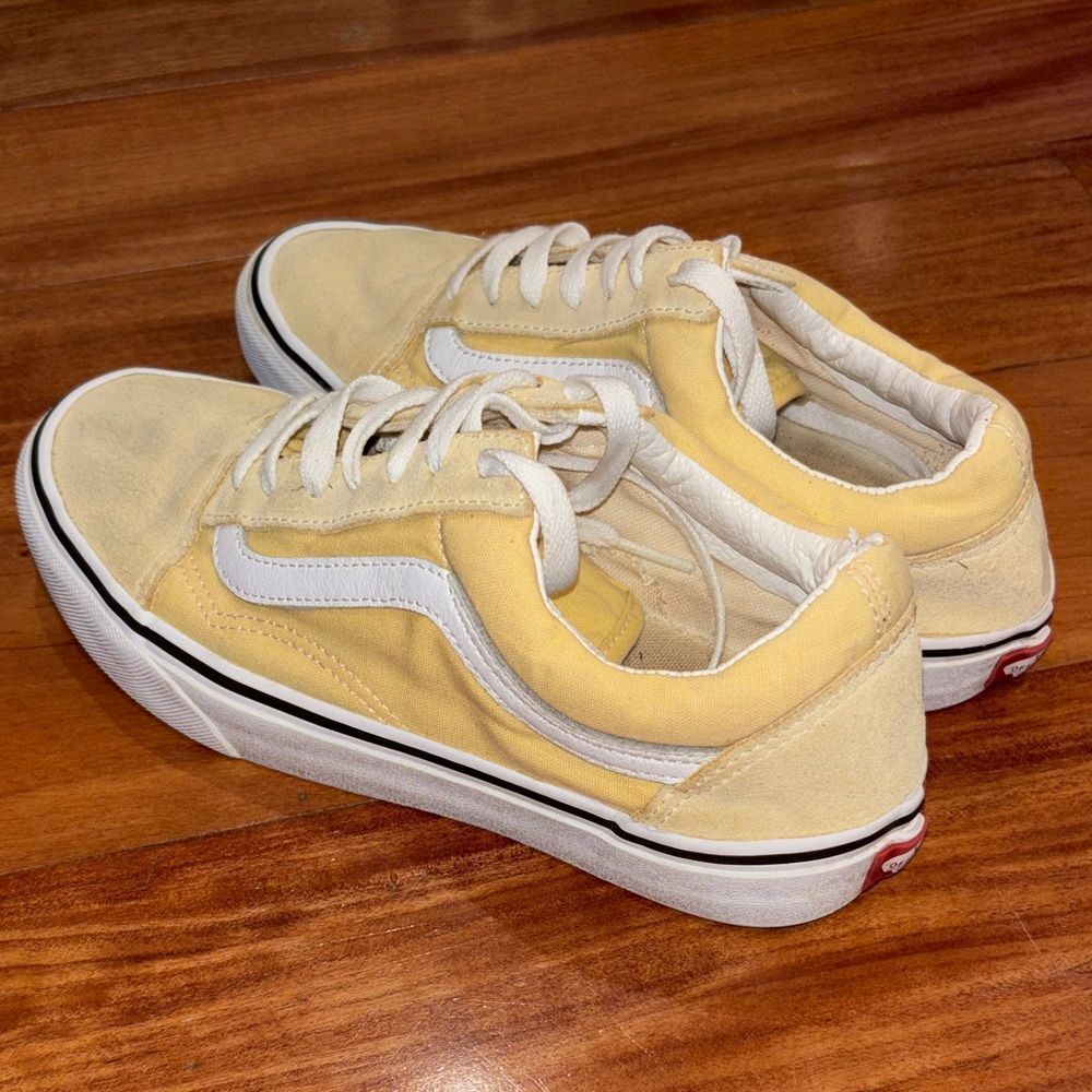 Vans Yellow Canvas & Suede Old Skool Sneakers women’s size 7.5 - Picture 7 of 10